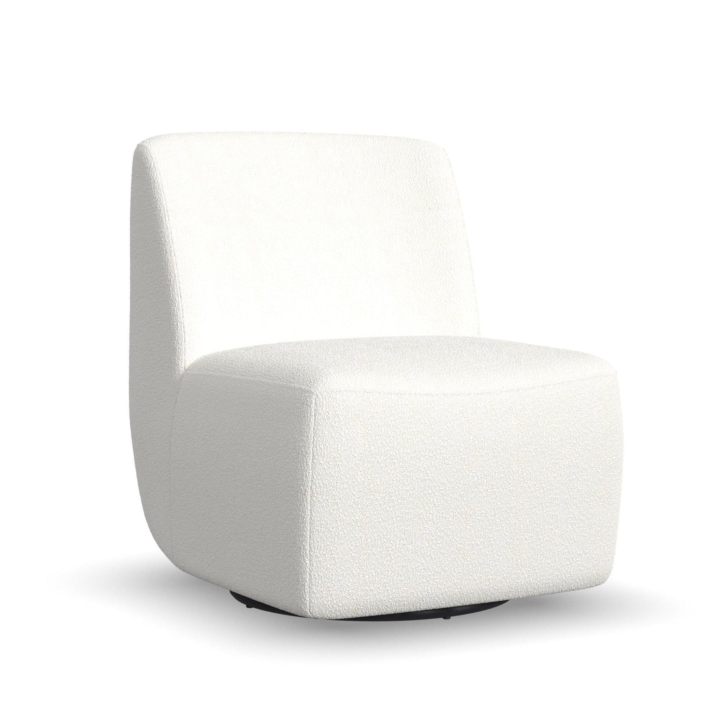 Nico - Swivel Chair & Ottoman - White