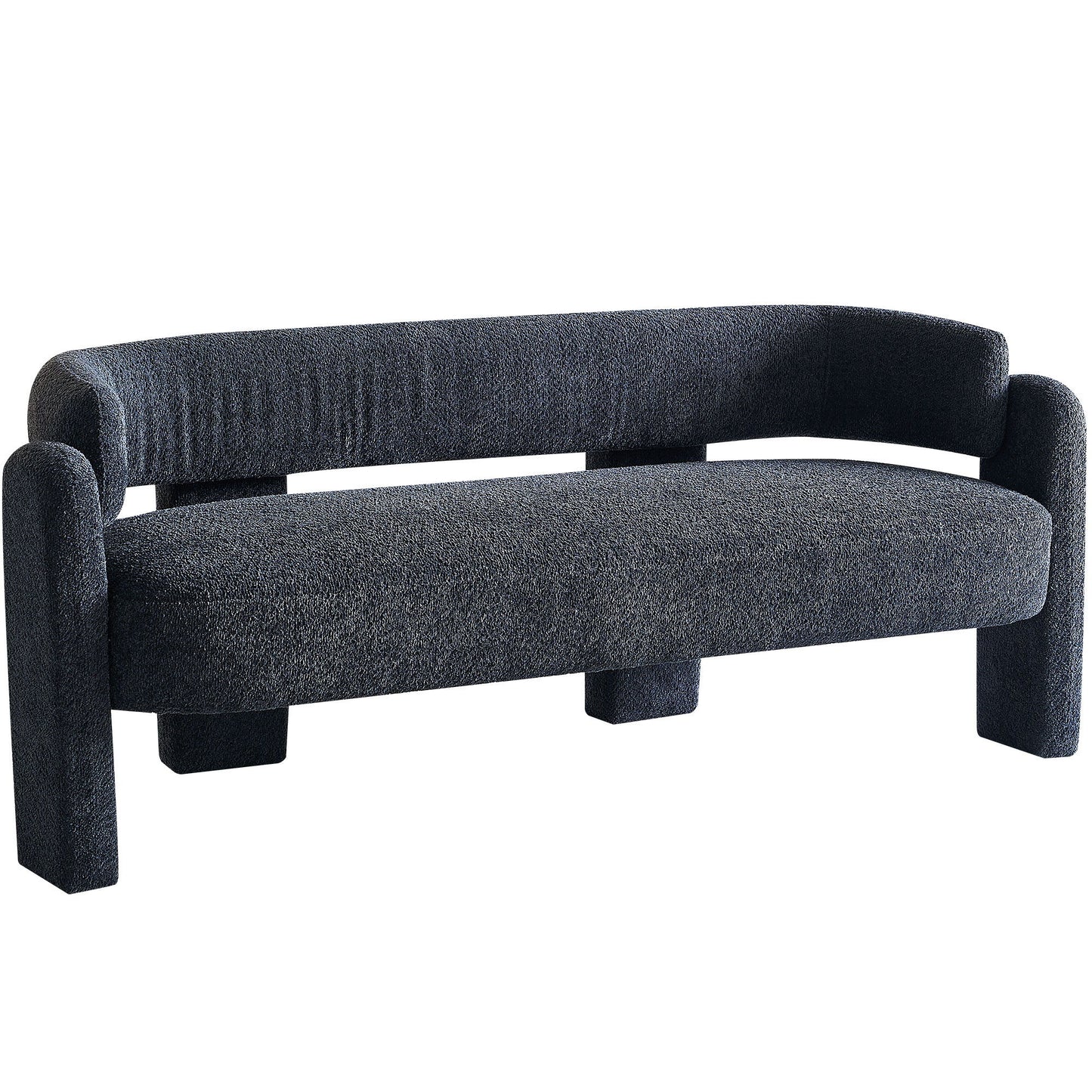 Boucle Upholstery Modern Sofa For Living Room