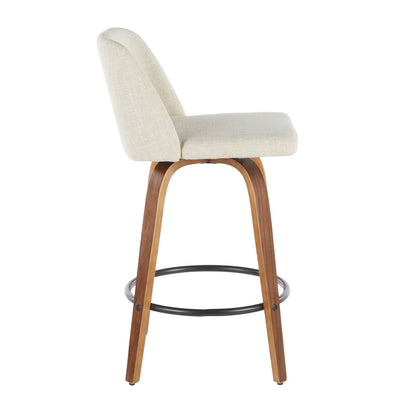 Toriano - Mid-Century Modern Counter Stool (Set of 2)