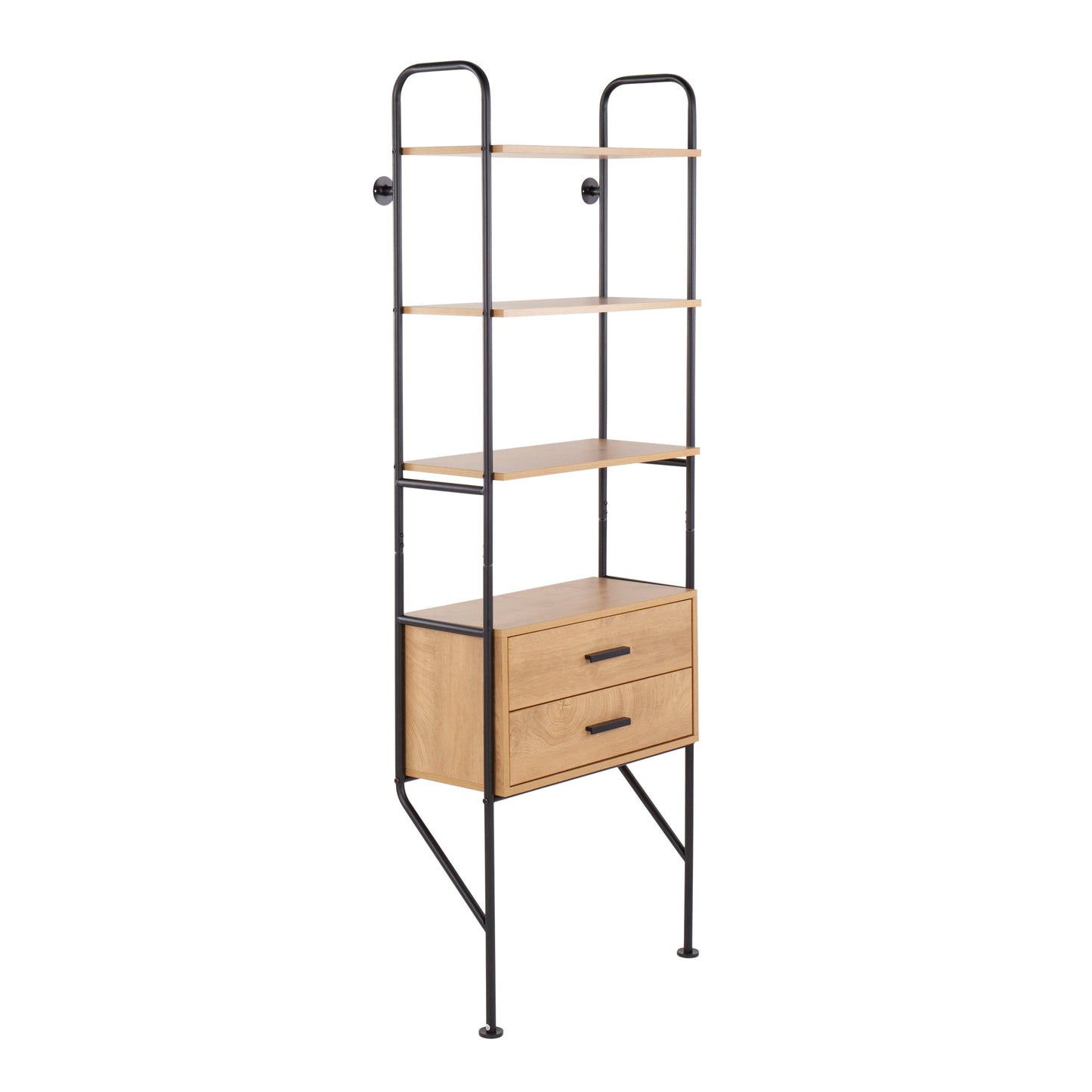 Lean - Industrial Bookcase - Black / Brown