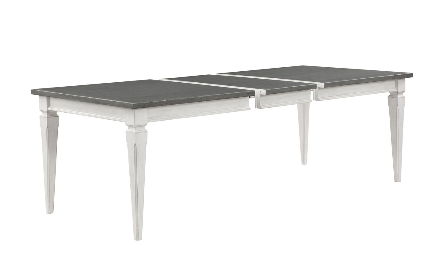 Katia - Dining Table With Leaf - Gray / White