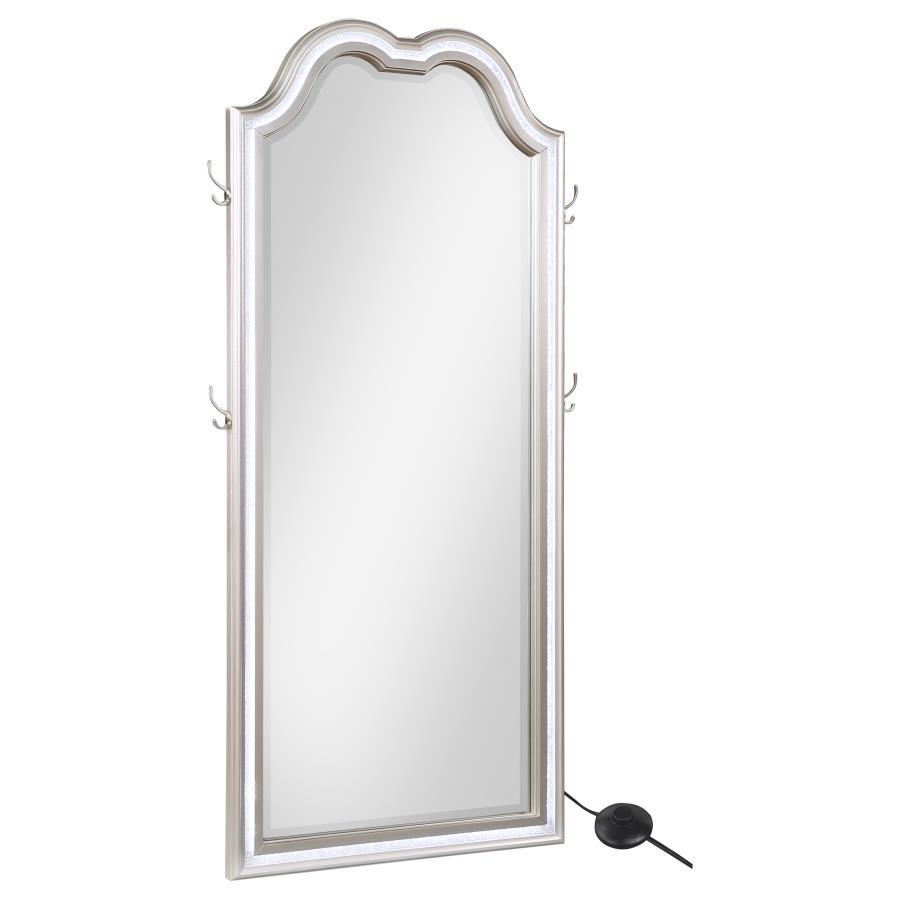 Evangeline - Full Length LED Light Floor Mirror - Silver Oak