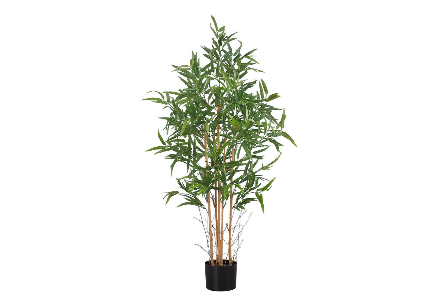 50" Tall, Artificial Plant, Bamboo Tree, Indoor, Faux, Fake, Floor, Greenery, Potted, Decorative - Green / Black