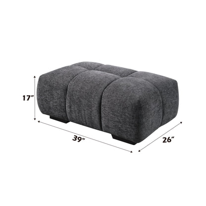 Chosen - Chenille Ottoman - Gray