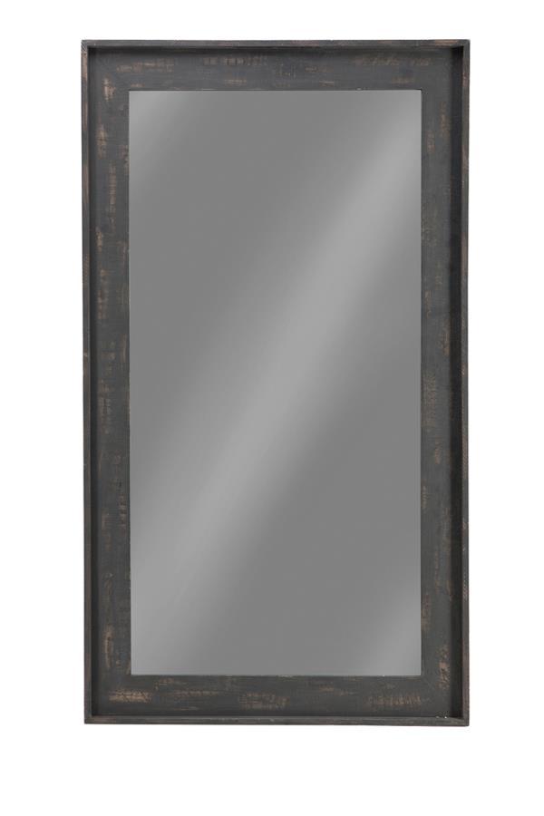 Cragen - Wood Frame Floor Mirror - Brown