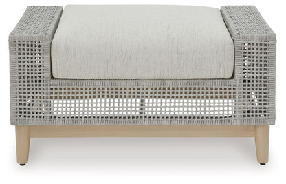 Seton Creek - Gray - Ottoman With Cushion