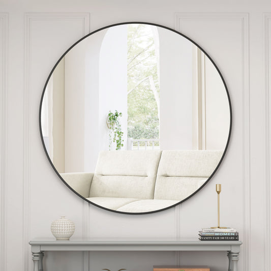 Wall Circular Mirror Metal Framed Mirror Round Vanity Mirror Dressing Mirror, For Bathroom, Living Room, Bedroom Wall Decor