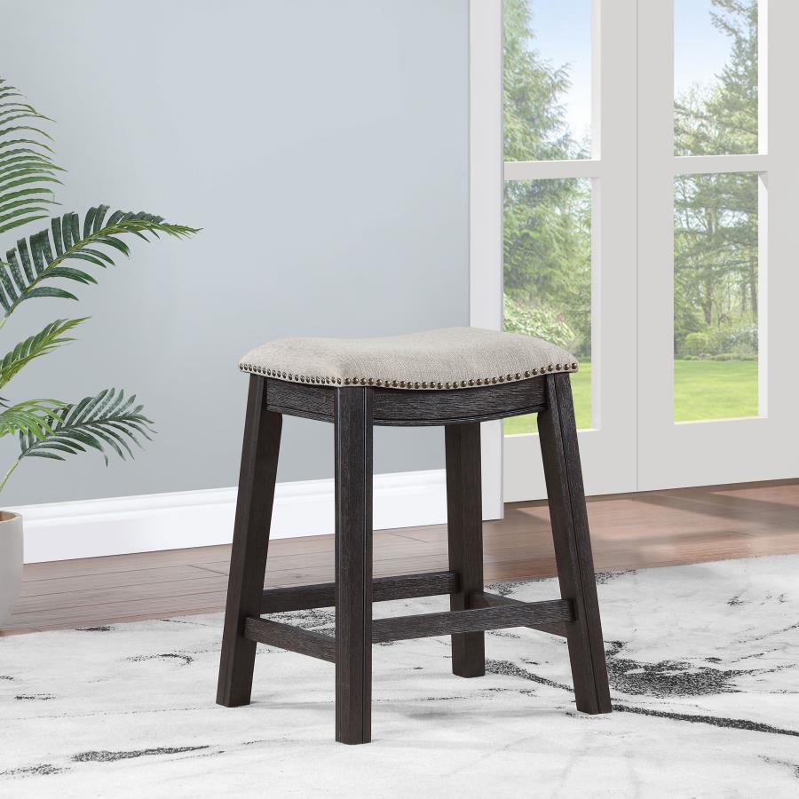 Elliston - Backless Counter Stool (Set of 2) - Dark Gray