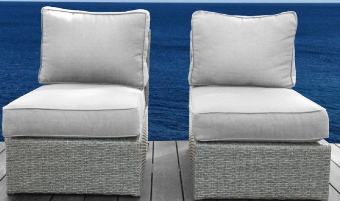 Armless Patio Chair With Cushions