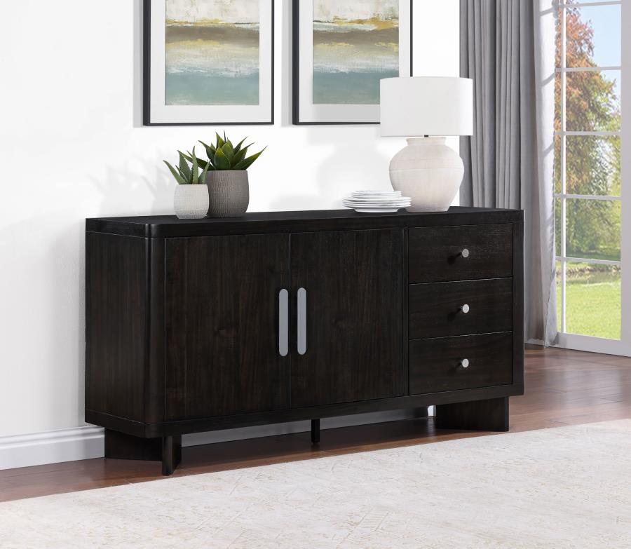 Hathaway - 3-Drawer Sideboard Buffet Cabinet - Acacia Brown