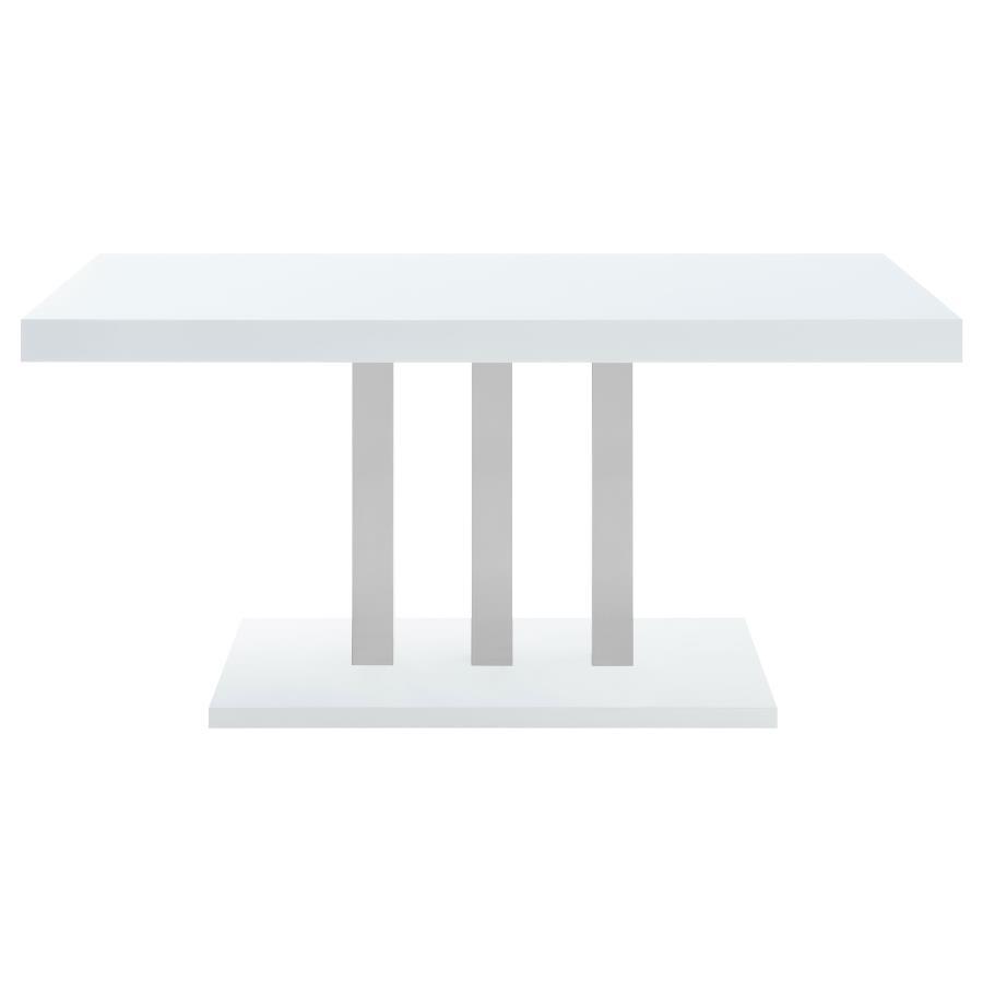 Brooklyn - Rectangular Dining Table - White High Gloss