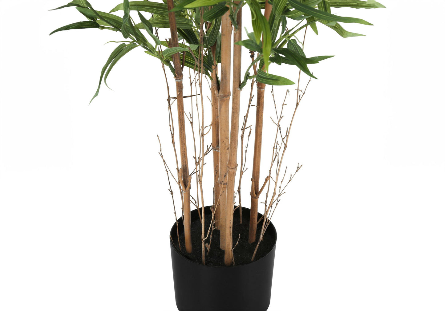 50" Tall, Artificial Plant, Bamboo Tree, Indoor, Faux, Fake, Floor, Greenery, Potted, Decorative - Green / Black