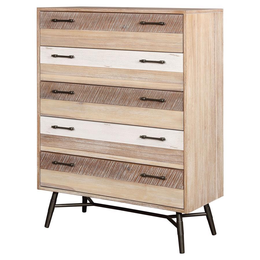 Marlow - 5-Drawer Bedroom Chest - Rough Sawn Multi