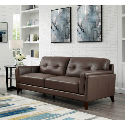 Huntington - Leather Sofa - Dark Granite