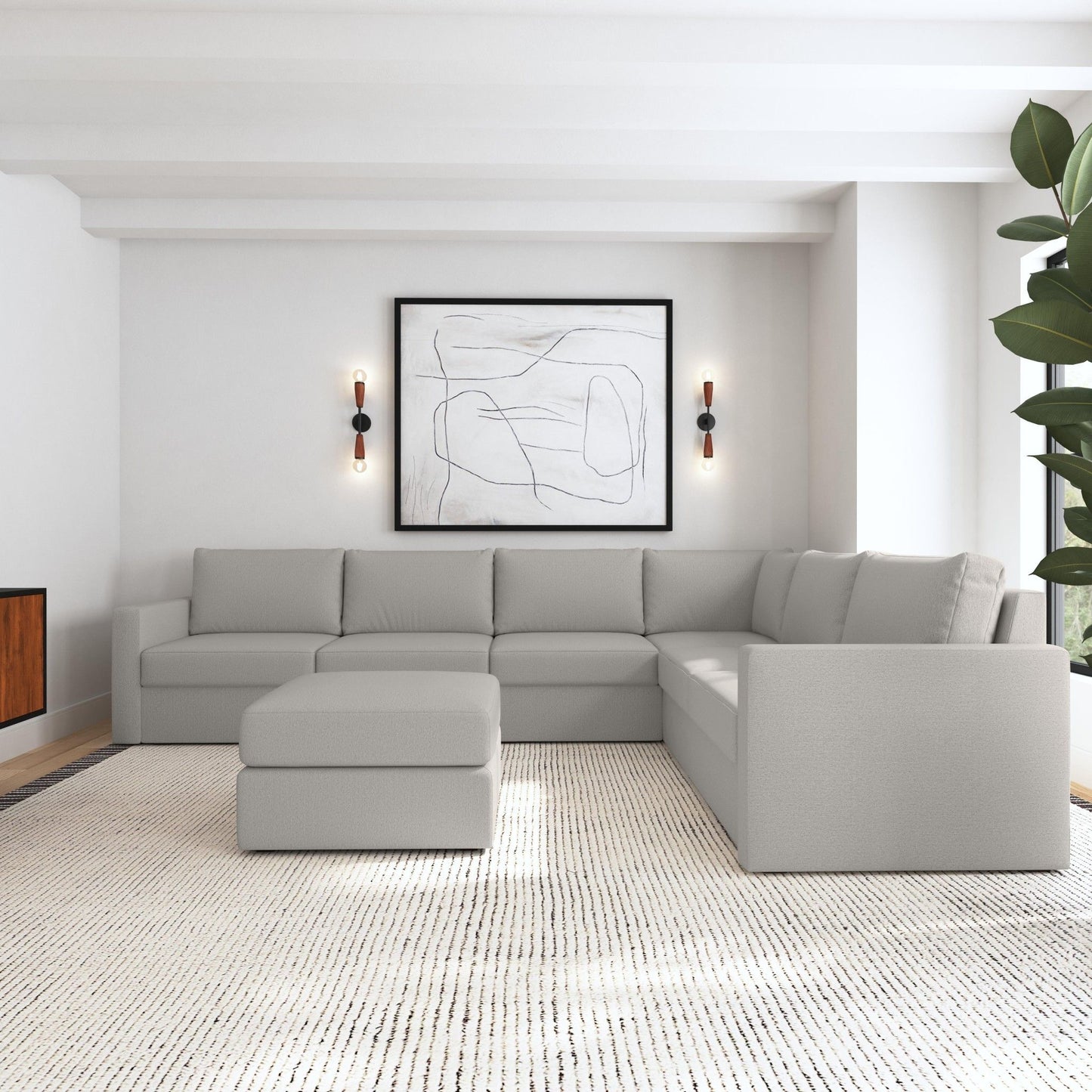 Flex - Sectional with Standard Arm and Ottoman