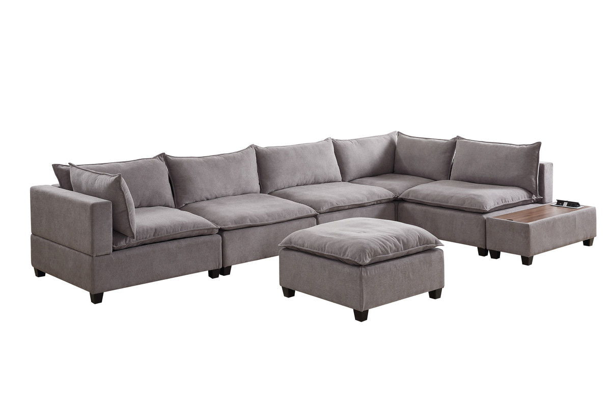 Madison - Modular Sectional Sofa Chaise With USB Storage Console Table