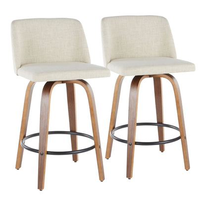 Toriano - Mid-Century Modern Counter Stool (Set of 2)