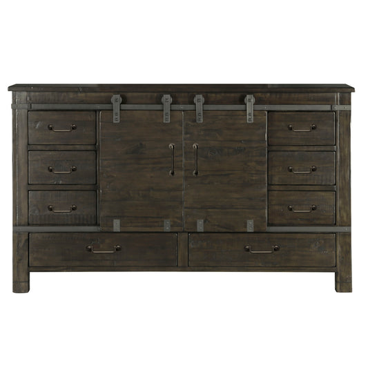 Abington - Sliding Door Dresser - Weathered Charcoal