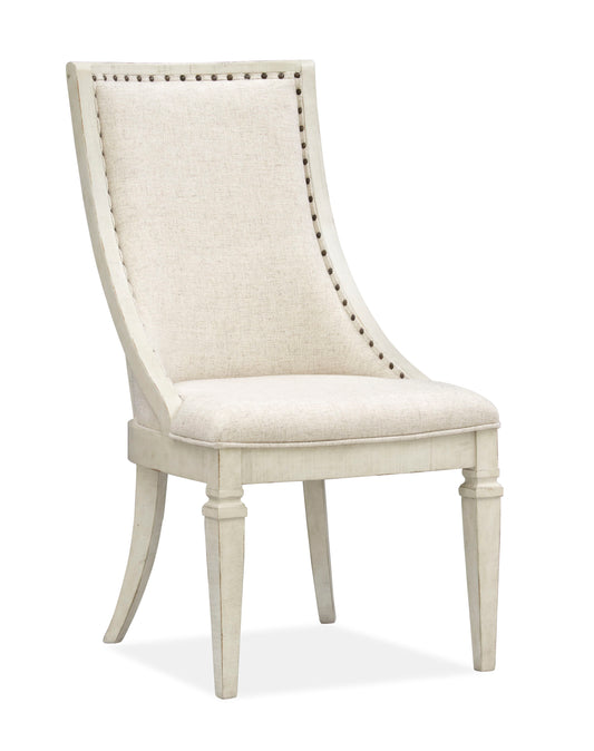 Newport - Dining Arm Chair With Upholstered Seat & Back (Set of 2) - Alabaster