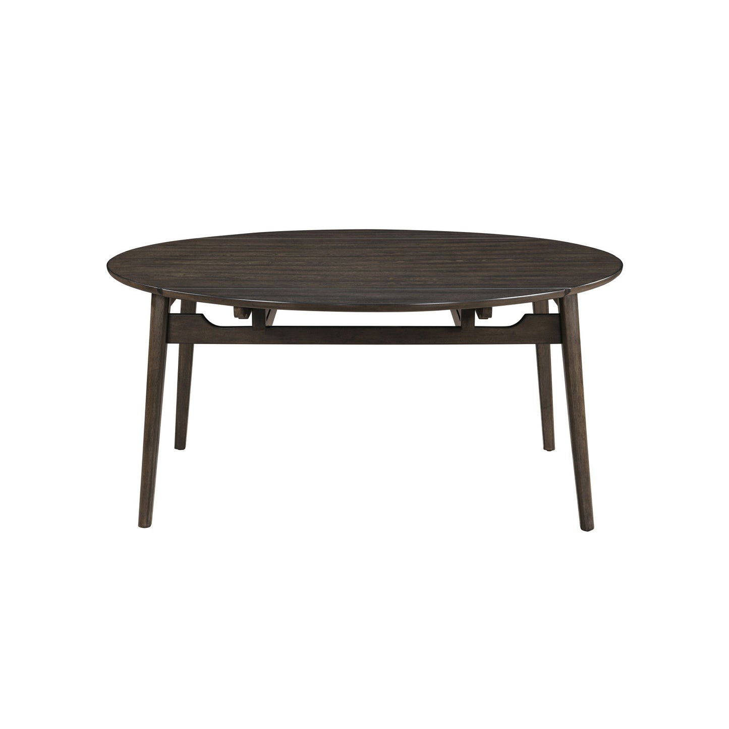 Rex - 65" Round Table With Self Storing Leaves - Walnut