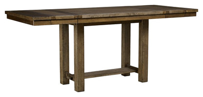 Moriville - Grayish Brown - Rectangular Dining Room Counter Extension Table