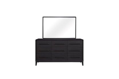 Rectangle Wood Mirror - Black