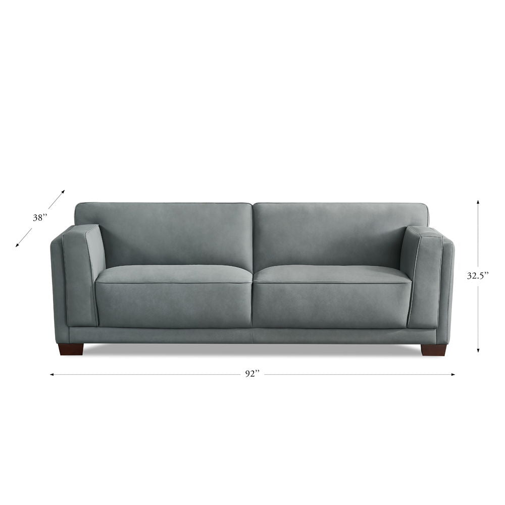 Marshall - Leather 2 Seater Sofa - Slate