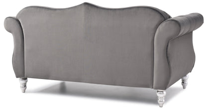 Stylish Flared Arm Loveseat