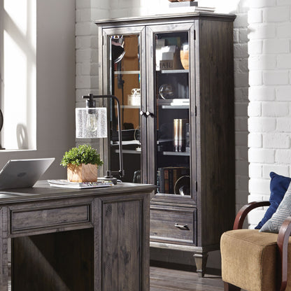 Sutton Place - Door Bookcase - Weathered Charcoal