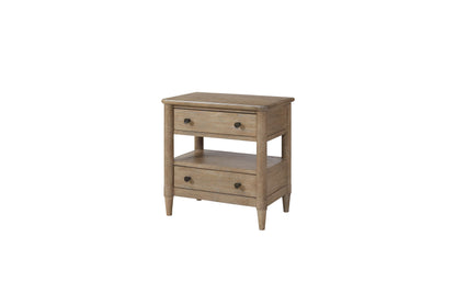 Open Nightstand With 2 Drawers