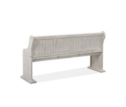 Bronwyn - Bench With Back - Alabaster