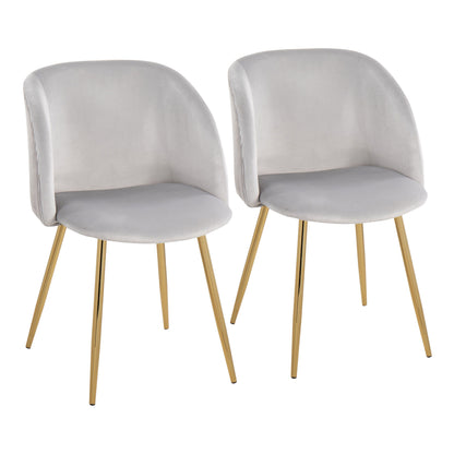 Fran - Pleated Waves Contemporary Chair (Set of 2)