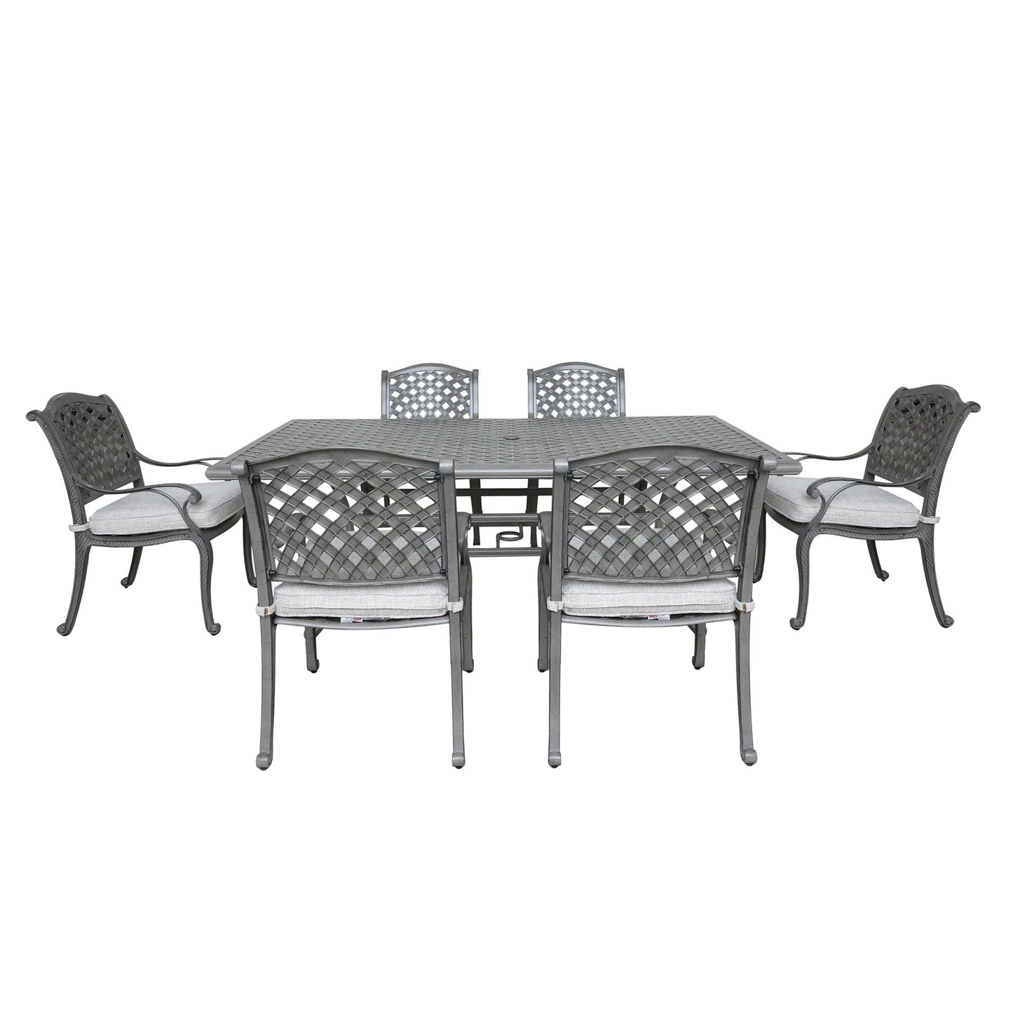 Outdoor Aluminum Dining Set With Cushion