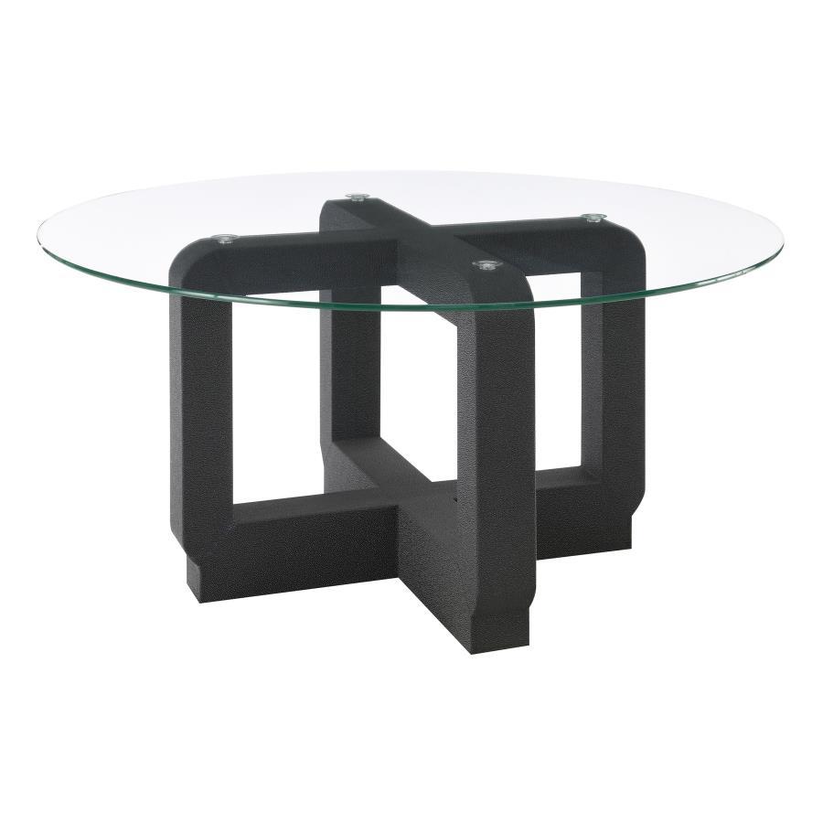 Acklin - Round Clear Glass Top Table