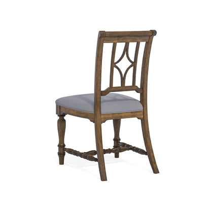 Plymouth - Uph Dining Chair - Medium Brown Finish