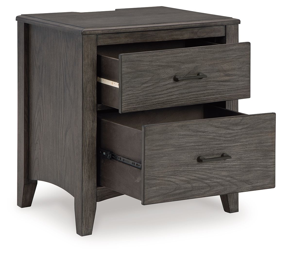 Montillan - Grayish Brown - Two Drawer Night Stand