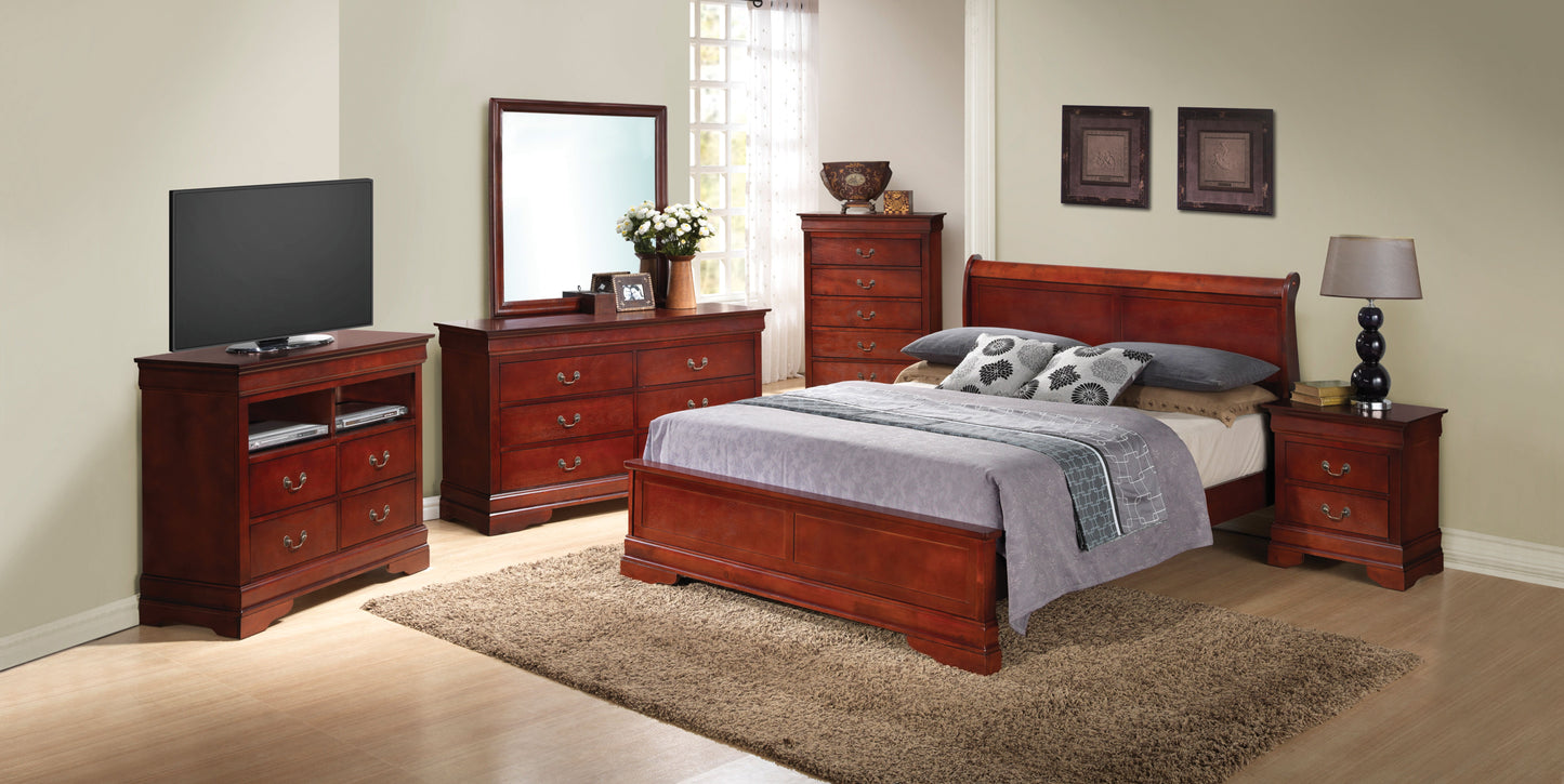 Sleigh Bed With Low Footboard