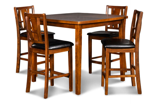 Dixon - 5 Piece Counter Dining Set - Dark Espresso