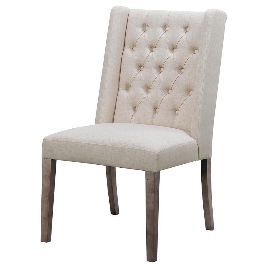 Bexley - Fabric Upholstered Dining Side Chair (Set of 2) - Beige