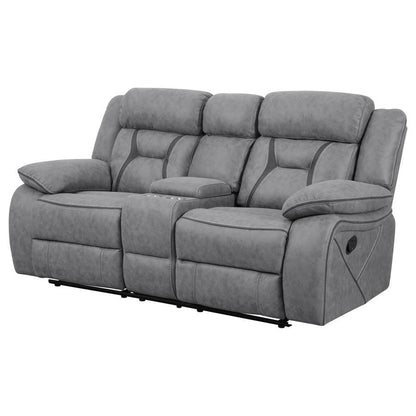 Higgins - Pillow Top Arm Motion Loveseat with Console