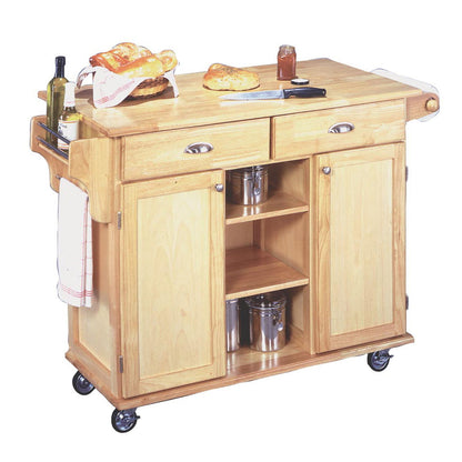 General Line - Kitchen Cart - Wood - Light Brown - 35"