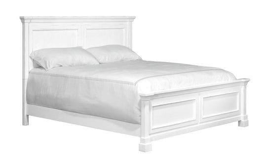 King Coastal Panel Bed - White