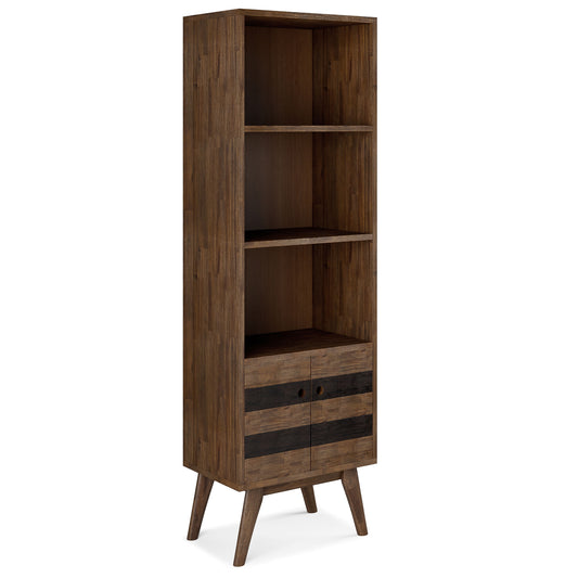 Clarkson - Bookcase With Storage - Rustic Natural Aged Brown