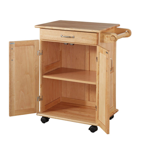 General Line - Kitchen Cart - Wood - Light Brown - 33.75"