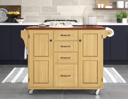 Create-A-Cart - Kitchen Cart With Wood Top