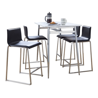 Marcel Mara - 5 Piece Dining Set Upholsted Contemporary Counter Height