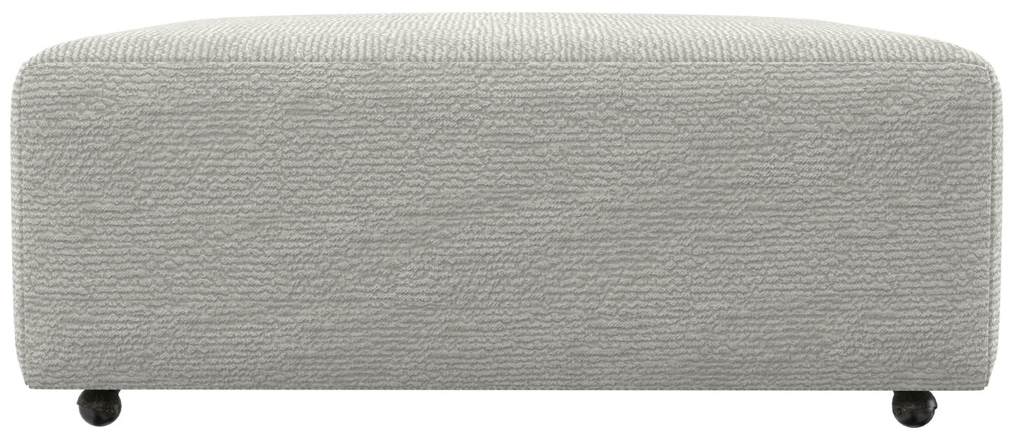 Majesty - Castered Cocktail Ottoman - White