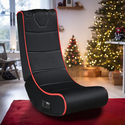 Foldable Gaming Chair With Onboard Speakers - Black