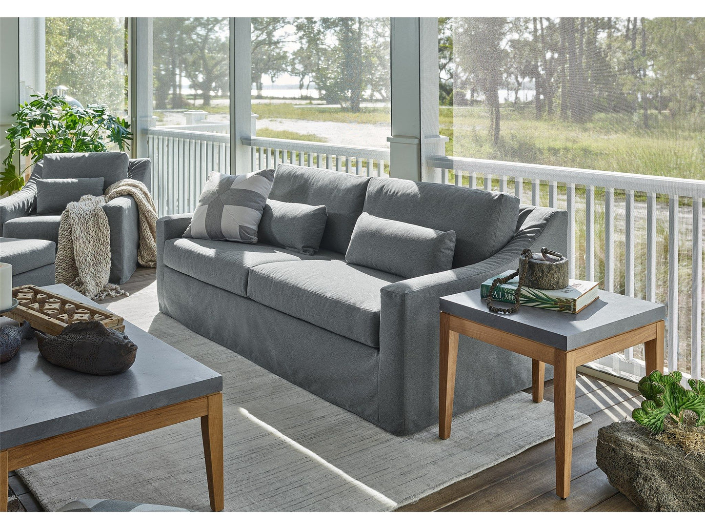 Brooke Outdoor Sofa 84 - Special Order - Dark Gray