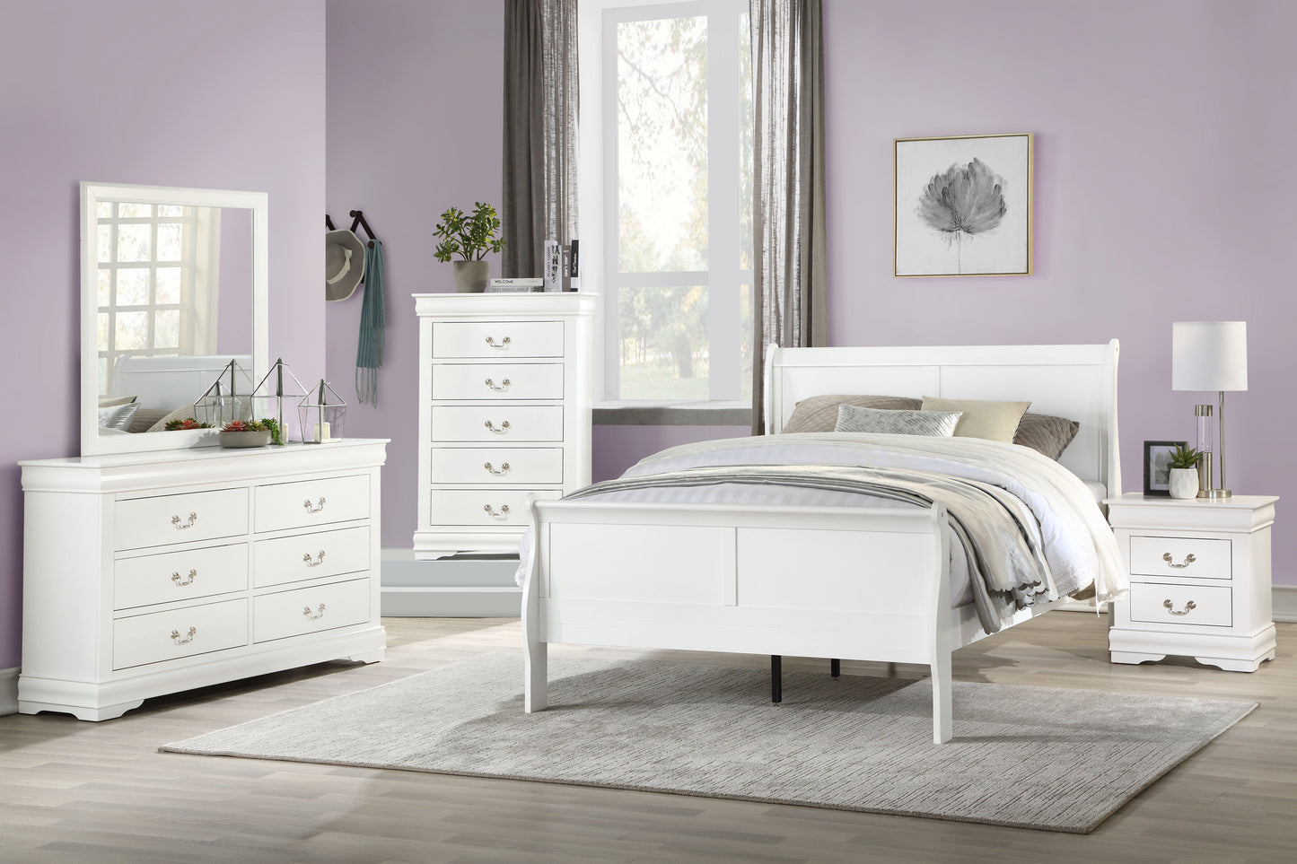 Louis Philippe - Sleigh Bedroom Set